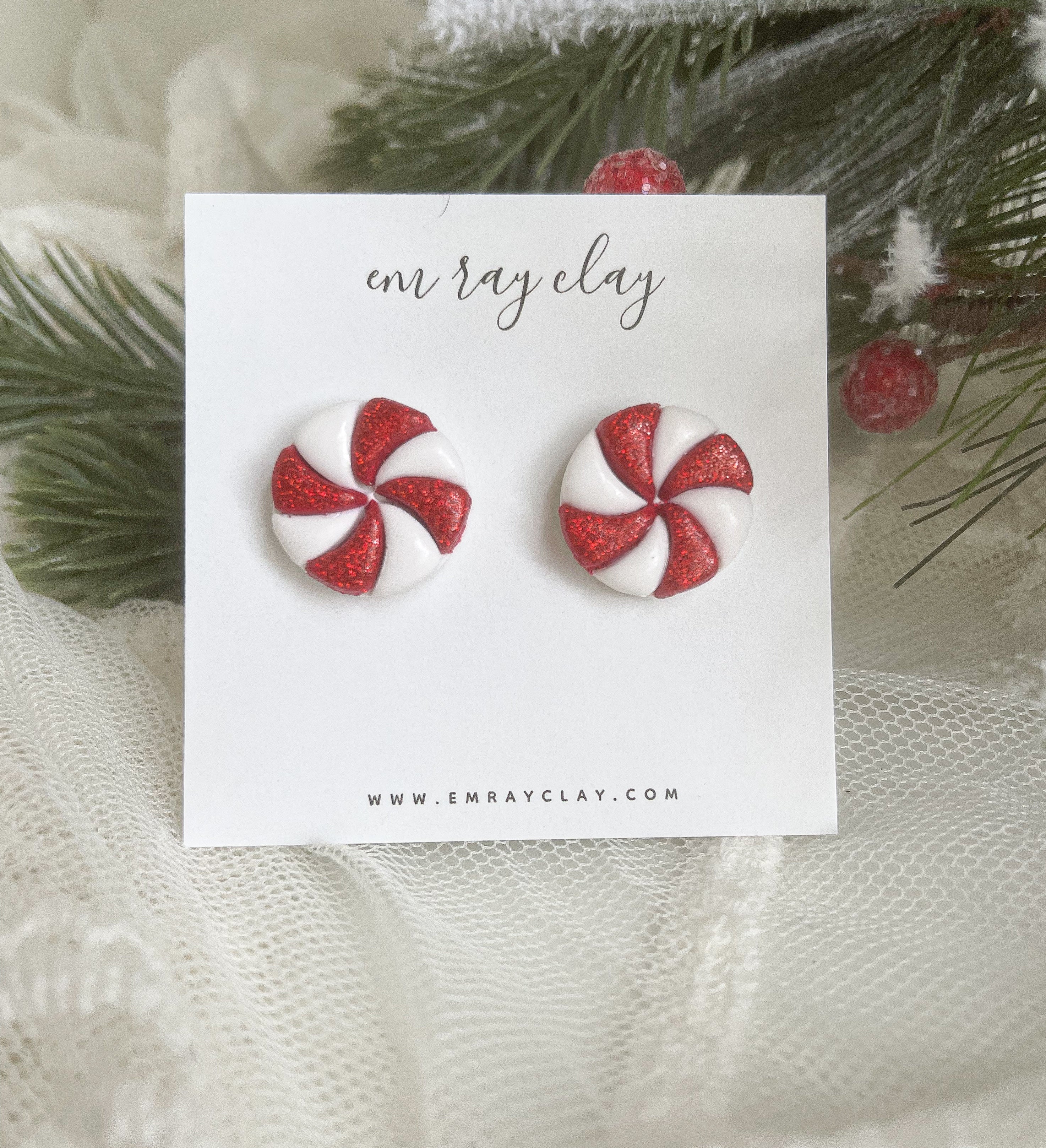 Oversized Peppermint Studs