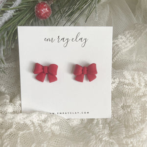 Red Bow Studs