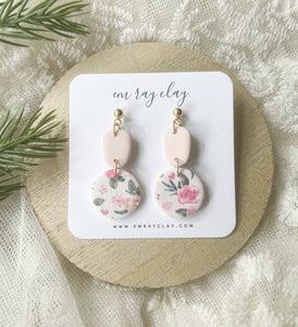 Pink Floral Dangles