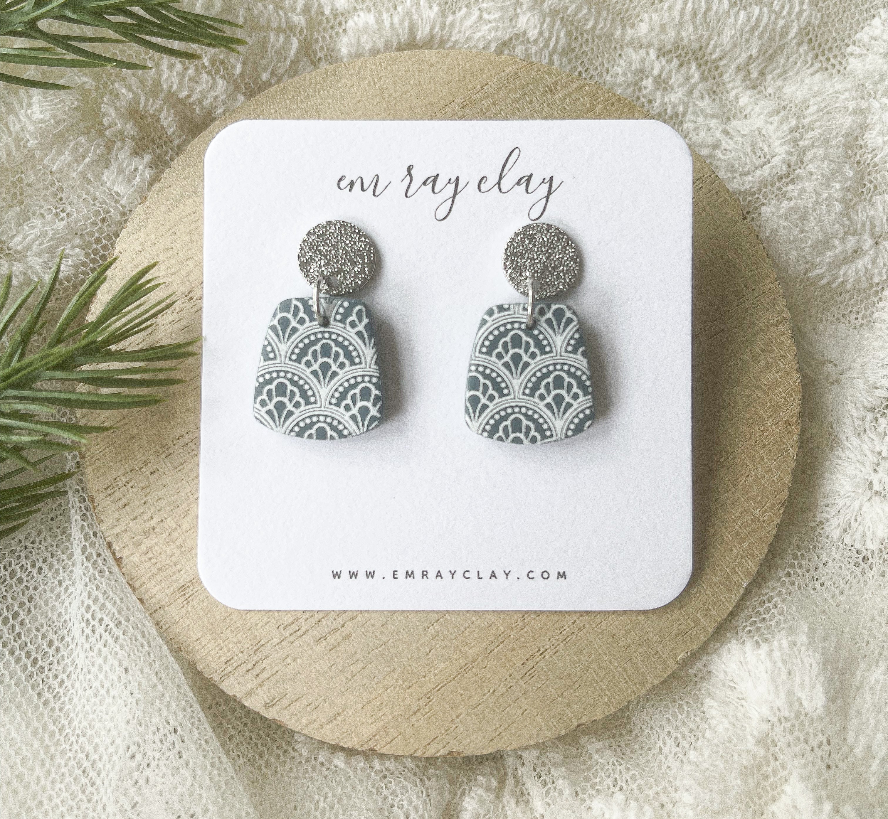Mini Blue Patterned Dangles