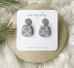Mini Blue Patterned Dangles
