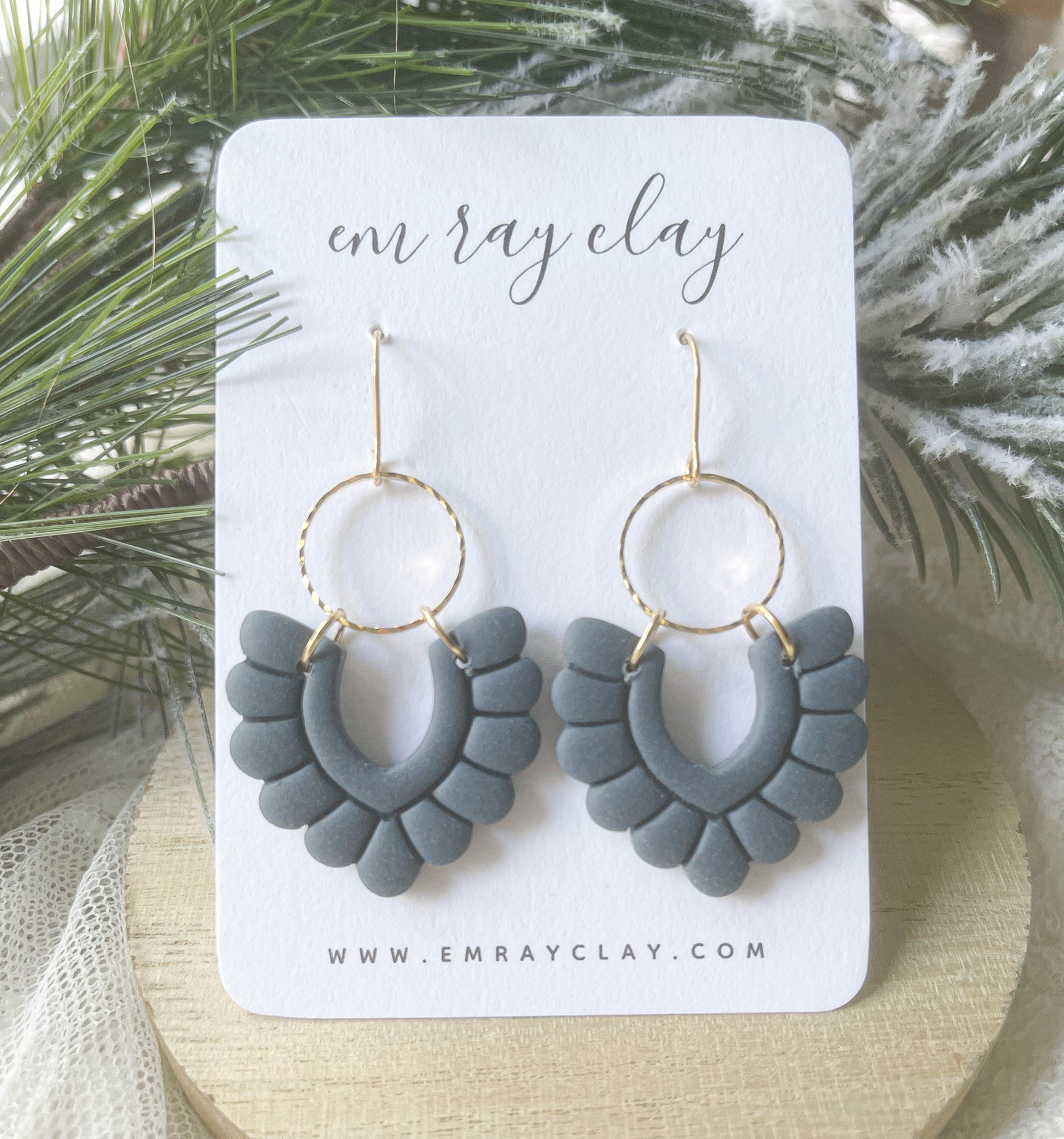 Navy Bubble Dangles