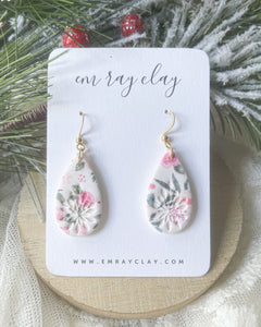 Floral Teardrop Dangles