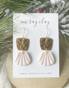 Light Pink Embossed Dangles