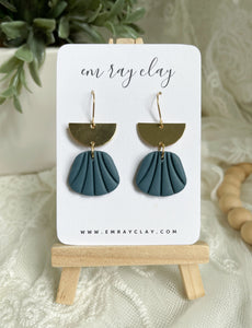 Blue Embossed Dangles