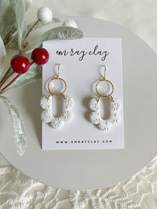 Textured Snowflake Dangles