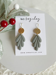 Sage Feather Dangles