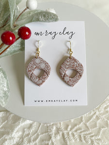 Patterned Mauve Dangles