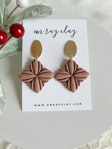 Pink Embossed Dangles