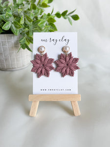 Mauve Floral Dangles