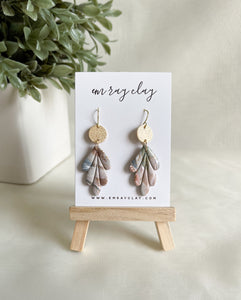 Marbled Feather Dangles